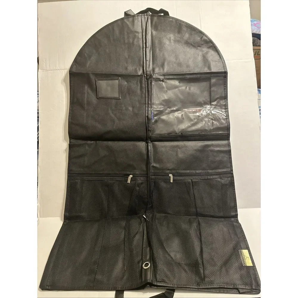 Heavy Duty Garment Bag with Pocket - 43-Inch, Durable and‎ Lightweight- Black